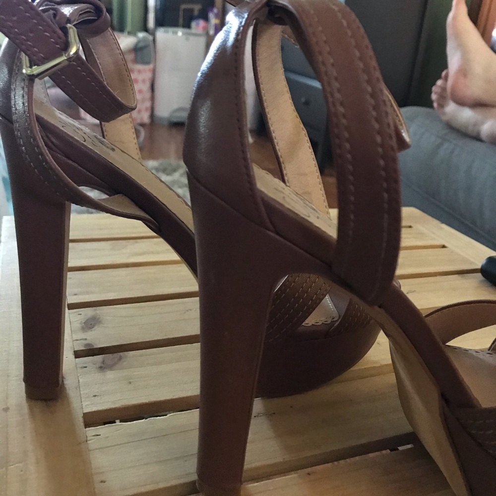 Colin Stuart Open Toe Heel With Ankle Strap - image 3